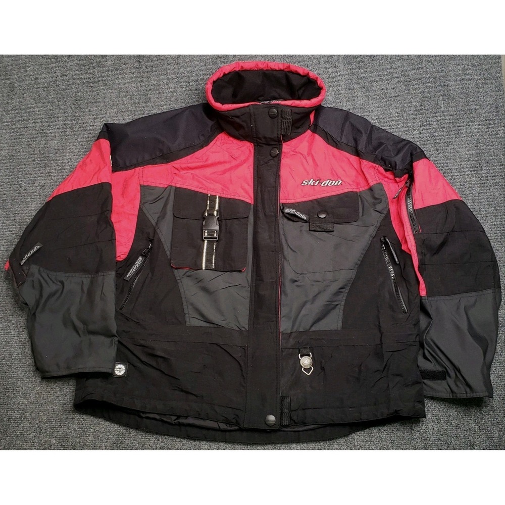 Vintage Ski Doo Everest Jacket Mens XL Red Black SnoGear - Shell Only